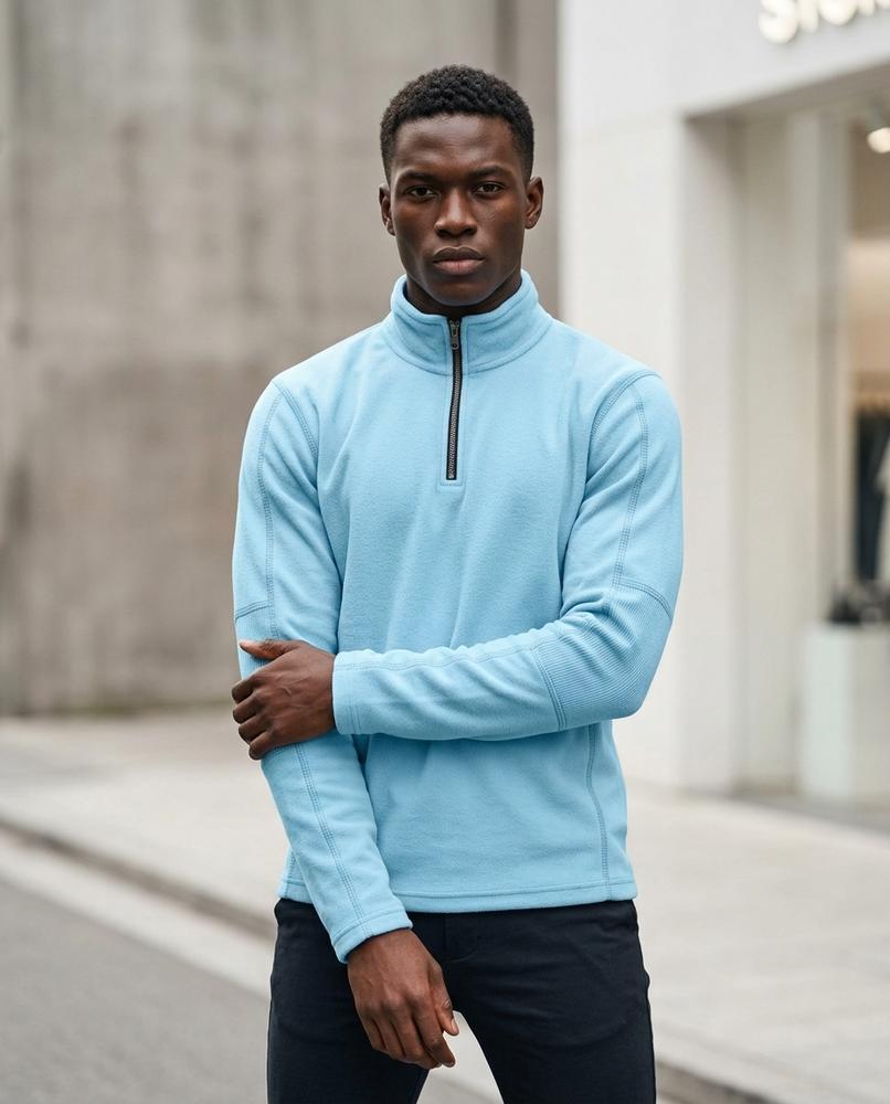 Statement Street - Rasen | Reißverschluss Fleece Pullover Herren