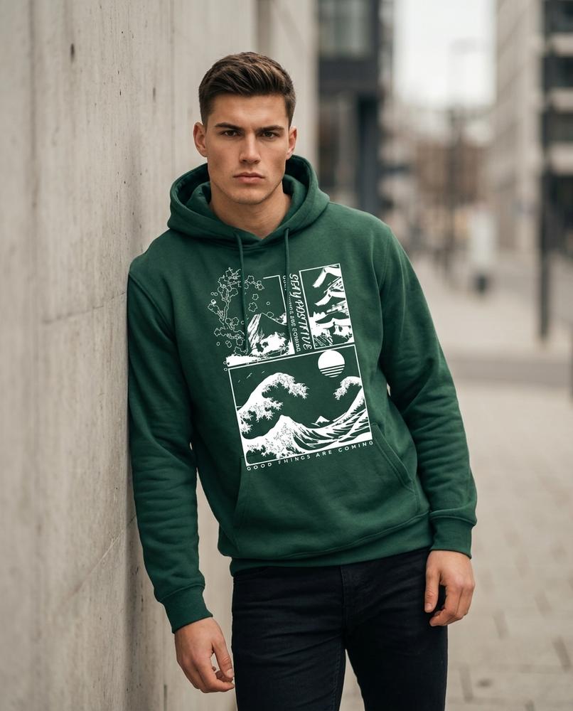 Statement Street - Netor | Bedruckt Langärmlig Hoodie Unisex