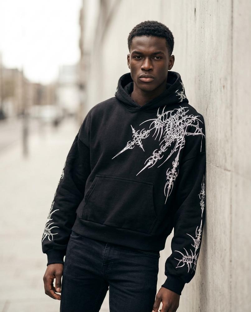 Statement Street - Ellar | Bedruckter Verkürzter Hoodie Unisex