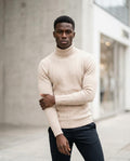 Statement Street - Tilin | Strukturierter Figurbetonter Rollkragenpullover Herren