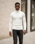 Statement Street - Tilin | Strukturierter Figurbetonter Rollkragenpullover Herren