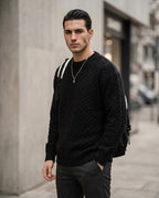 Statement Street - Zesan | Strukturiert Rundhals Pullover Herren