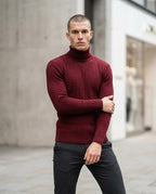 Statement Street - Tilin | Strukturierter Figurbetonter Rollkragenpullover Herren