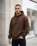 Statement Street - Saren | Unifarbener Gefütterter Hoodie Herren