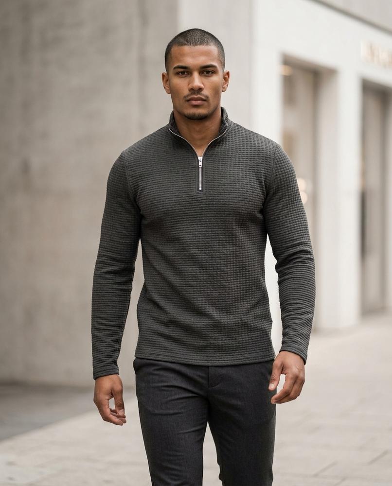 Statement Street - Almar | Strukturiert Körperbetont Pullover Herren