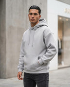 Statement Street - Saren | Unifarbener Gefütterter Hoodie Herren