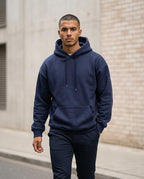 Statement Street - Saren | Unifarbener Gefütterter Hoodie Herren