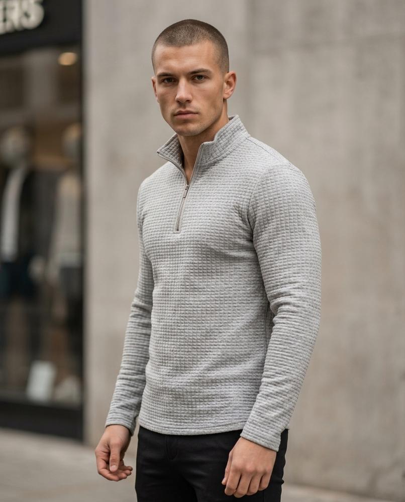 Statement Street - Almar | Strukturiert Körperbetont Pullover Herren