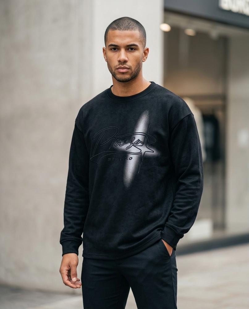 Statement Street - Nolev | Langärmliges Gesticktes Sweatshirt Unisex