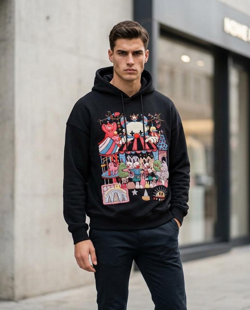 Statement Street - Tisil | Bestickter Lockerer Hoodie Unisex