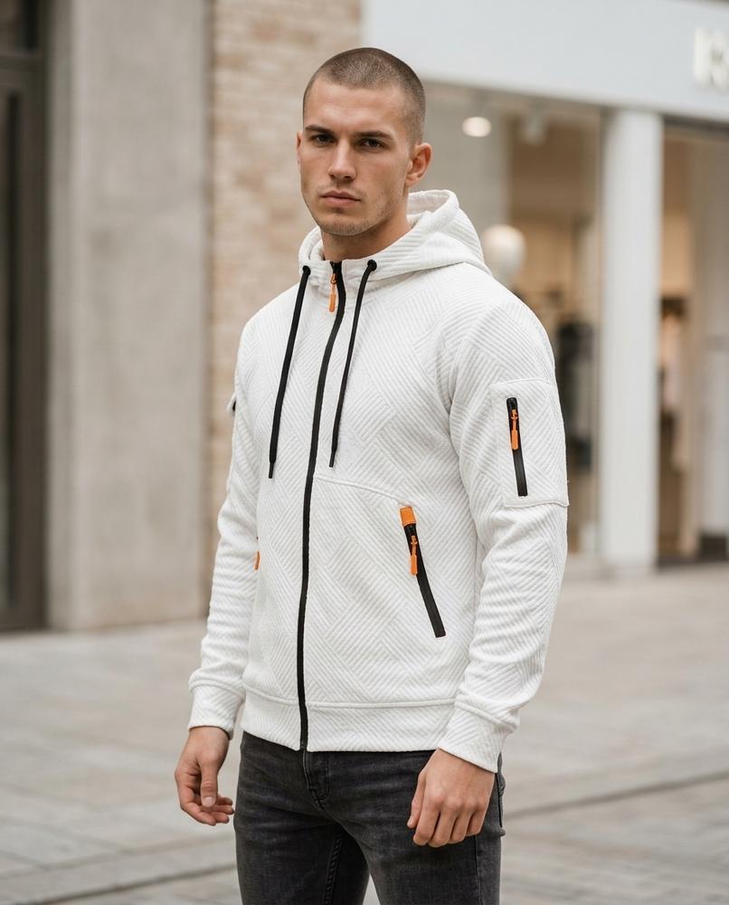 Statement Street - Midan | Gesteppt Strukturiert Hoodie Herren