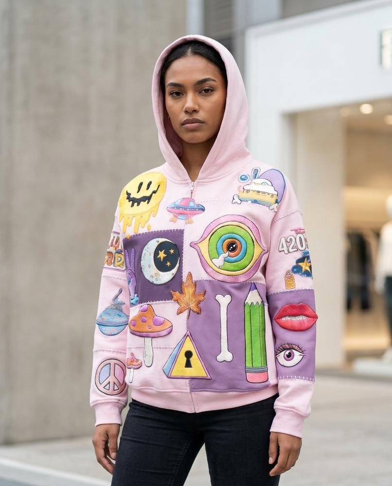 Statement Street - Nodar | Applizierter Gepatchter Hoodie Unisex