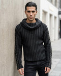 Statement Street - Kavin | Gerippt Verziert Rollkragenpullover Herren