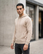 Statement Street - Nelan | Unifarbener Gestrickter Hoodie Herren