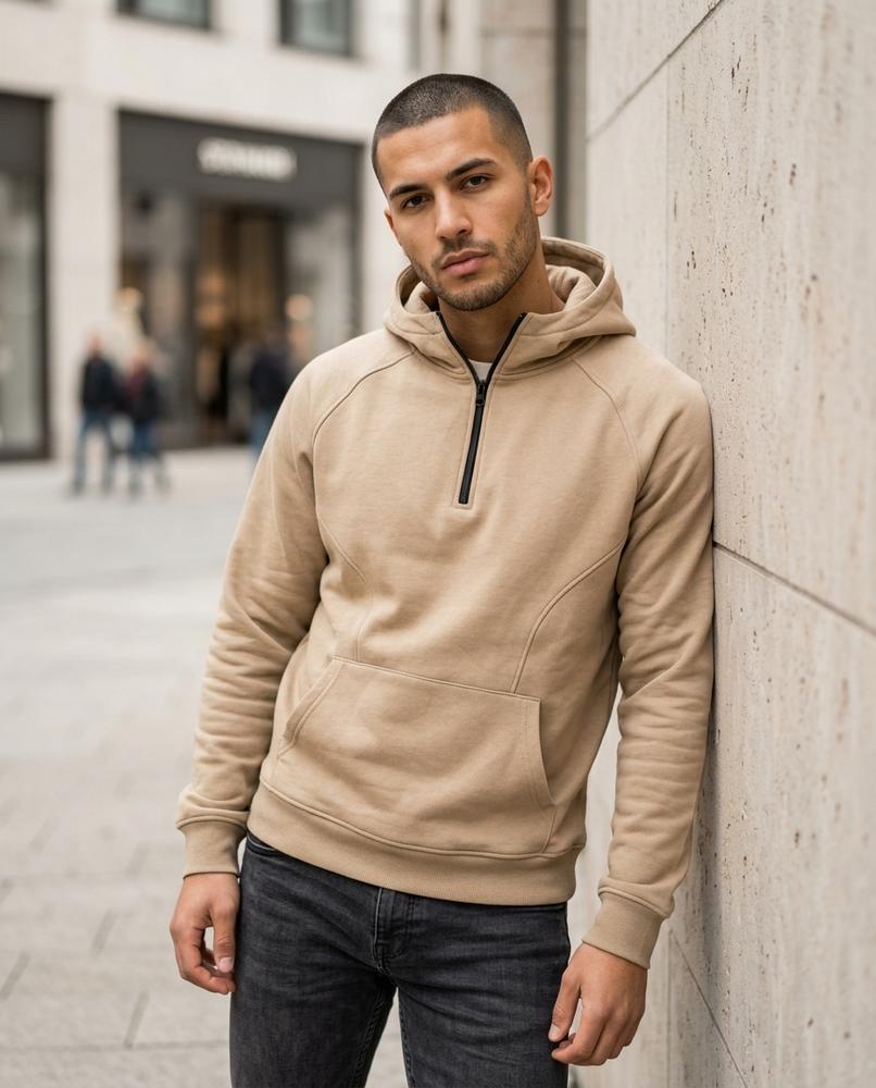 Statement Street - Rimir | Hochschließender Konturierter Hoodie Herren