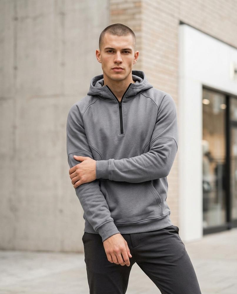 Statement Street - Rimir | Hochschließender Konturierter Hoodie Herren