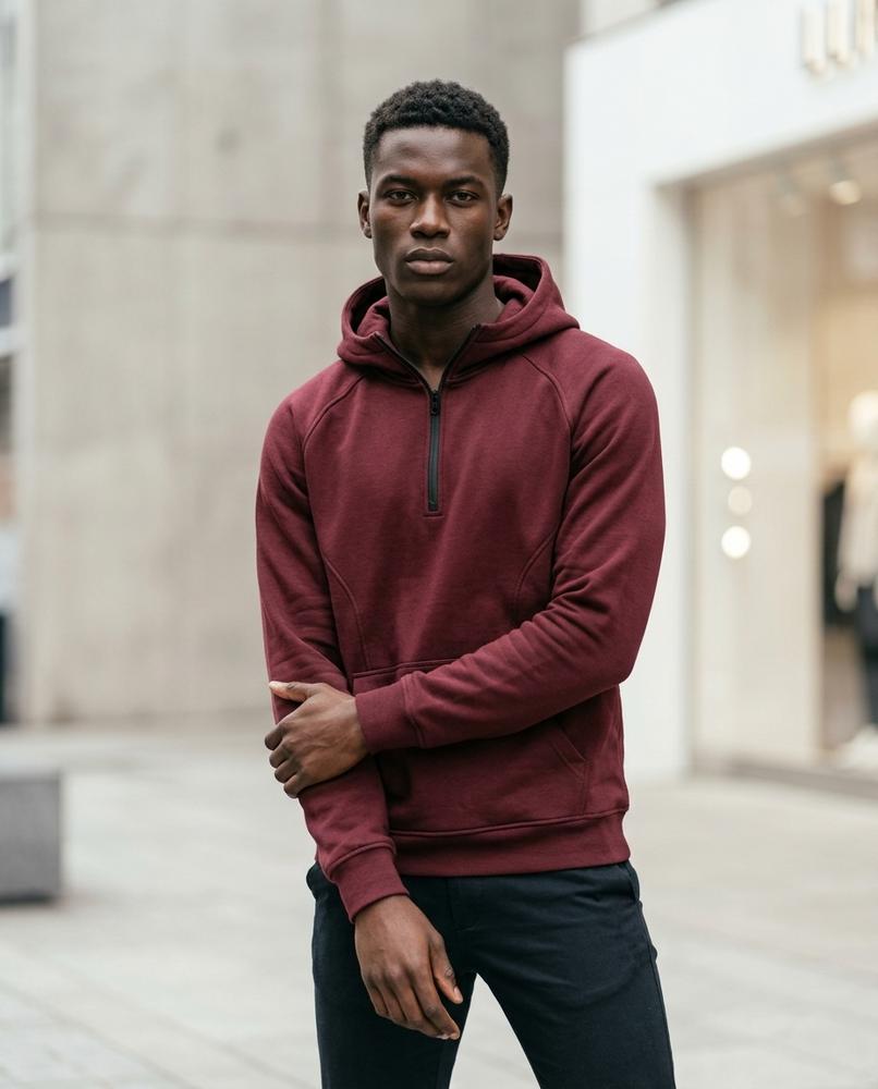 Statement Street - Rimir | Hochschließender Konturierter Hoodie Herren