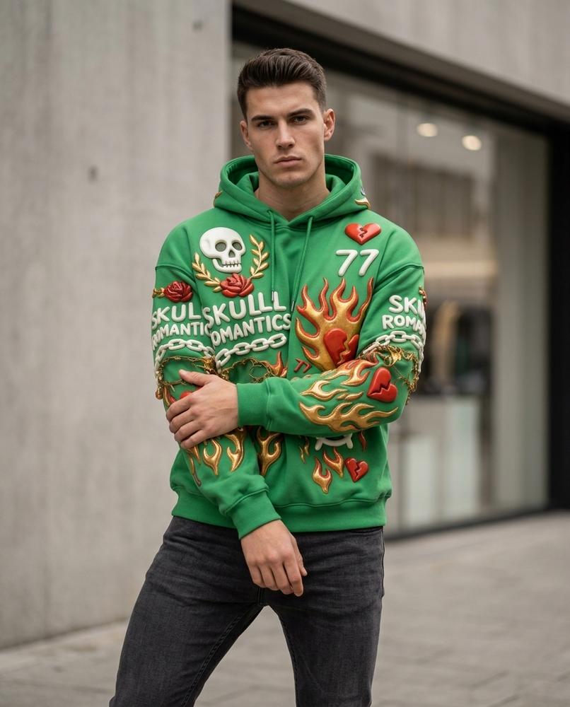 Statement Street - Semer | Appliziert Aufgerissen Hoodie Unisex