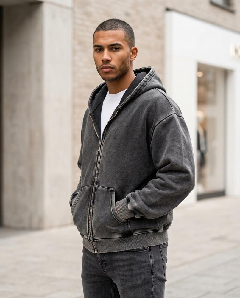 Statement Street - Camin | Verwaschen Gefüttert Hoodie Unisex