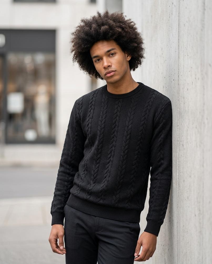Statement Street - Dasol | Strukturiert Langärmelig Pullover Herren