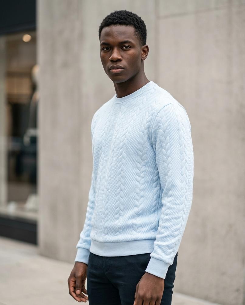 Statement Street - Dasol | Strukturiert Langärmelig Pullover Herren