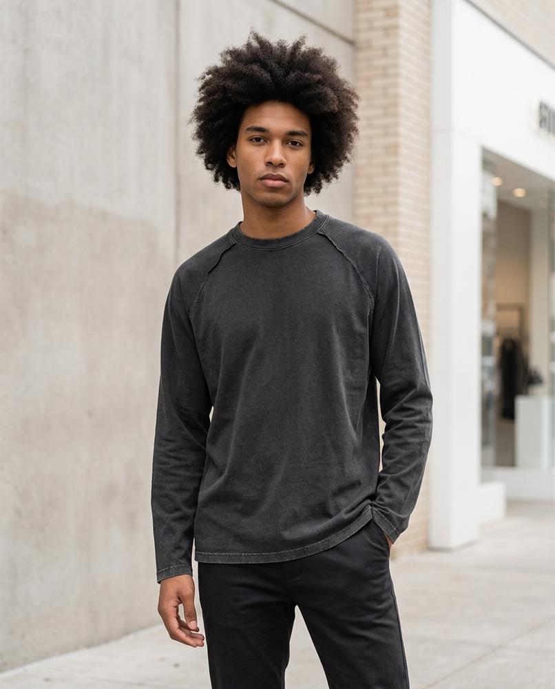 Statement Street - Zedar | Verwaschenes Langärmliges Shirt Unisex