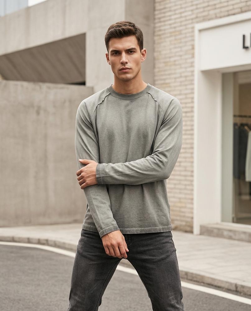 Statement Street - Zedar | Verwaschenes Langärmliges Shirt Unisex