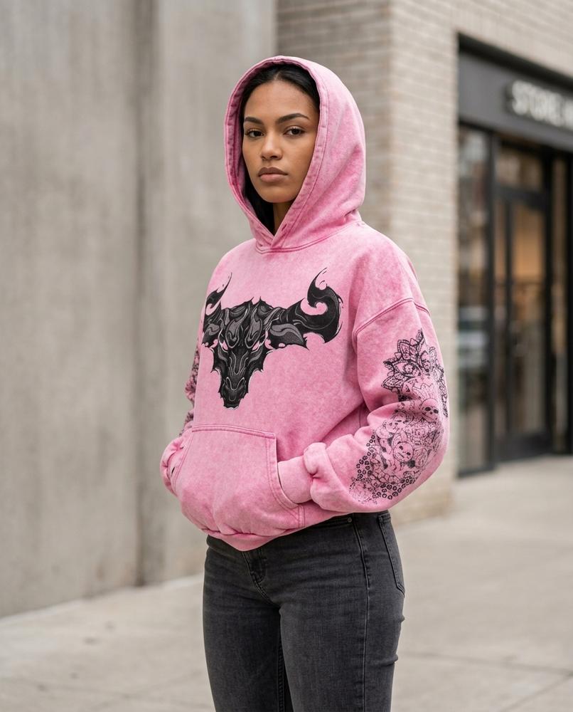 Statement Street - Yosin | Oversized Bedruckt Hoodie Unisex