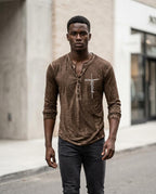 Statement Street - Zeven | Langärmliges Gewaschenes Shirt Herren