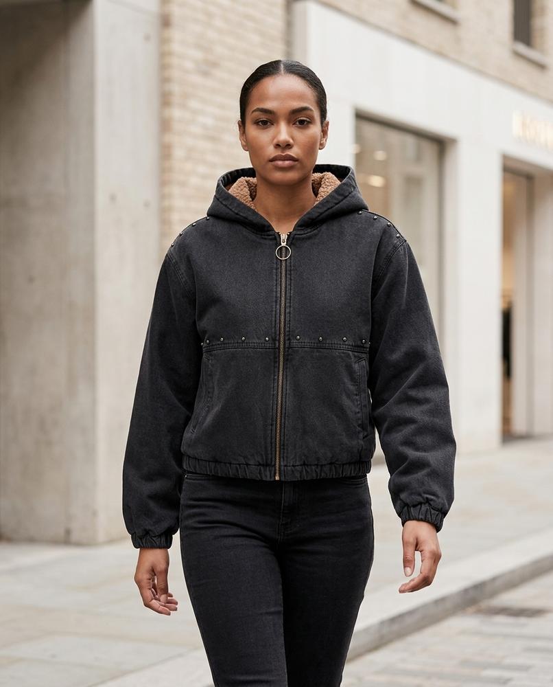 Statement Street - Zevin | Gefüttert Nietenbesetzt Jacke Unisex