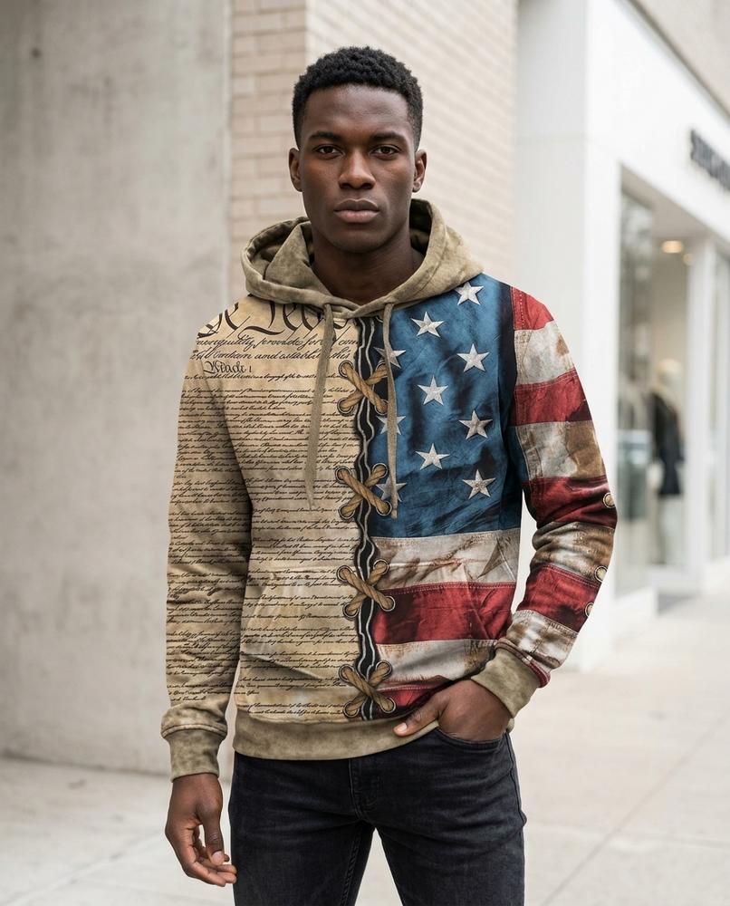 Statement Street - Karan | Bedruckter Langärmeliger Hoodie Herren
