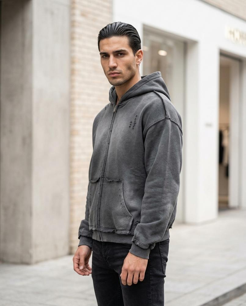 Statement Street - Veren | Verwaschen Used-Look Hoodie Unisex