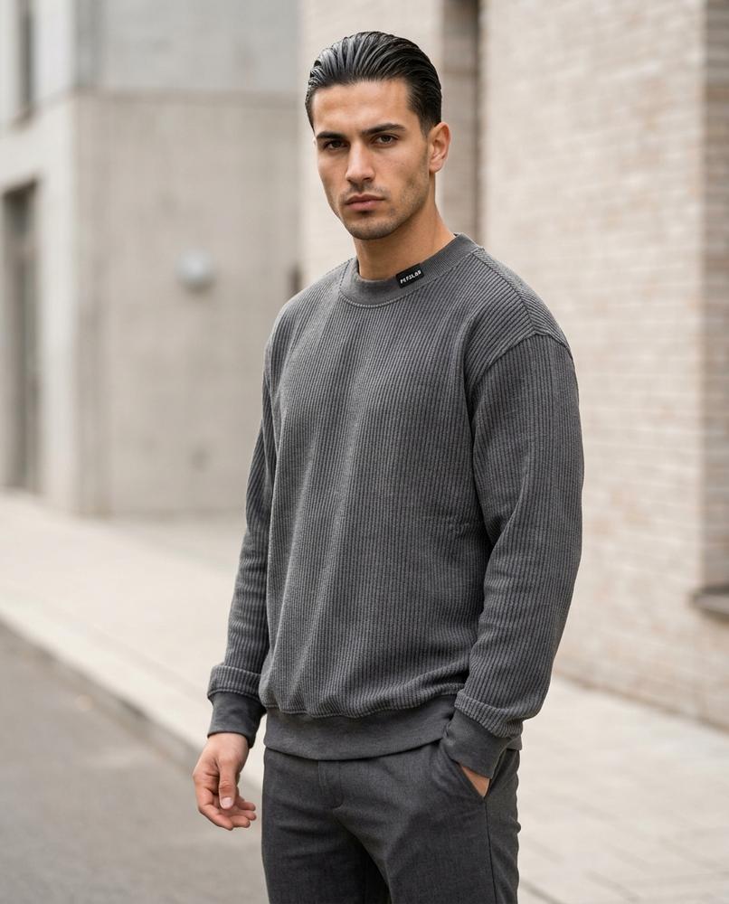 Statement Street - Damor | Gerippt Gewaschen Pullover Unisex