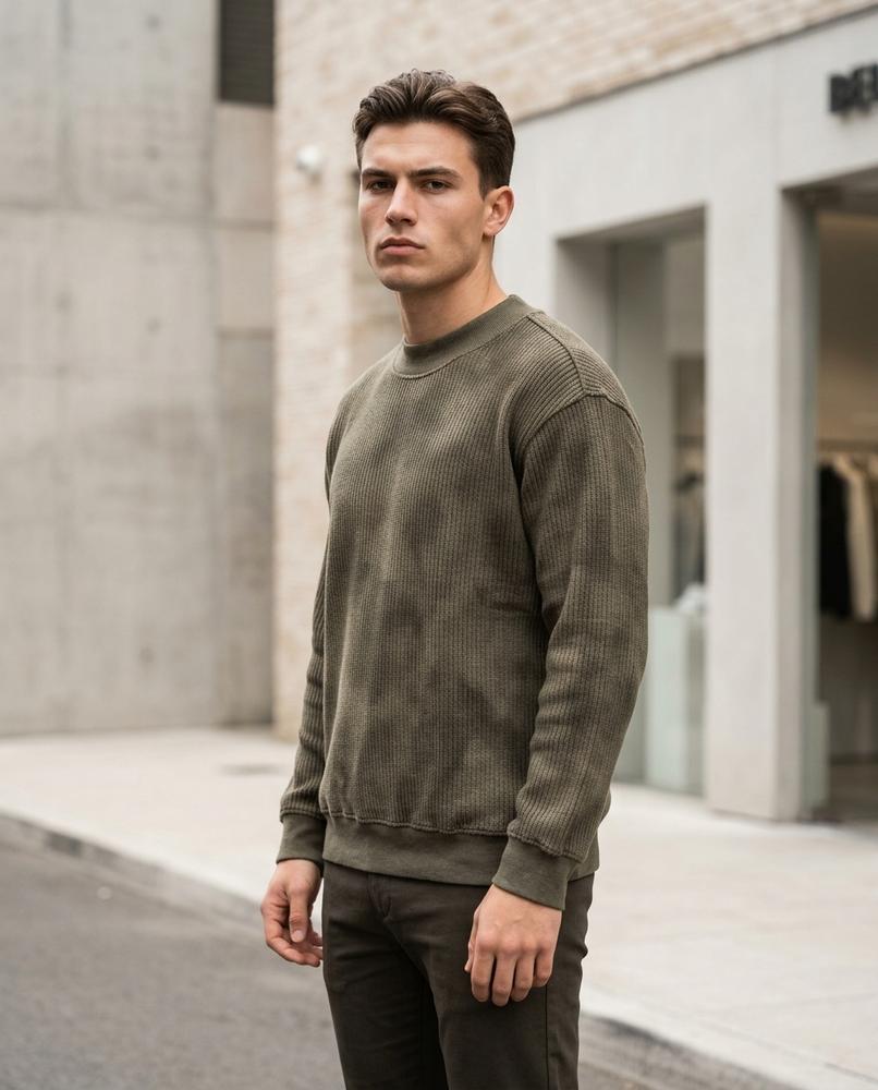 Statement Street - Damor | Gerippt Gewaschen Pullover Unisex