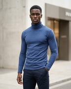 Statement Street - Vedar | Langärmliger Figurbetonter Rollkragenpullover Herren