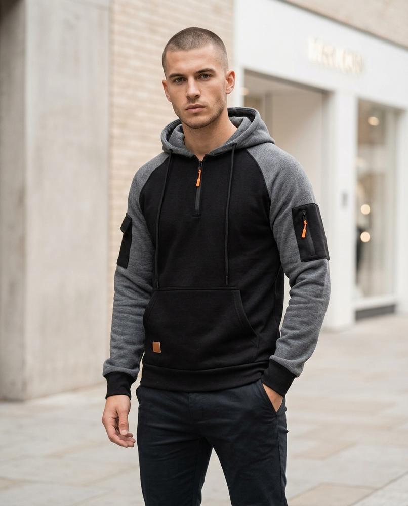 Statement Street - Mirev | Zweifarbig Funktional Hoodie Herren