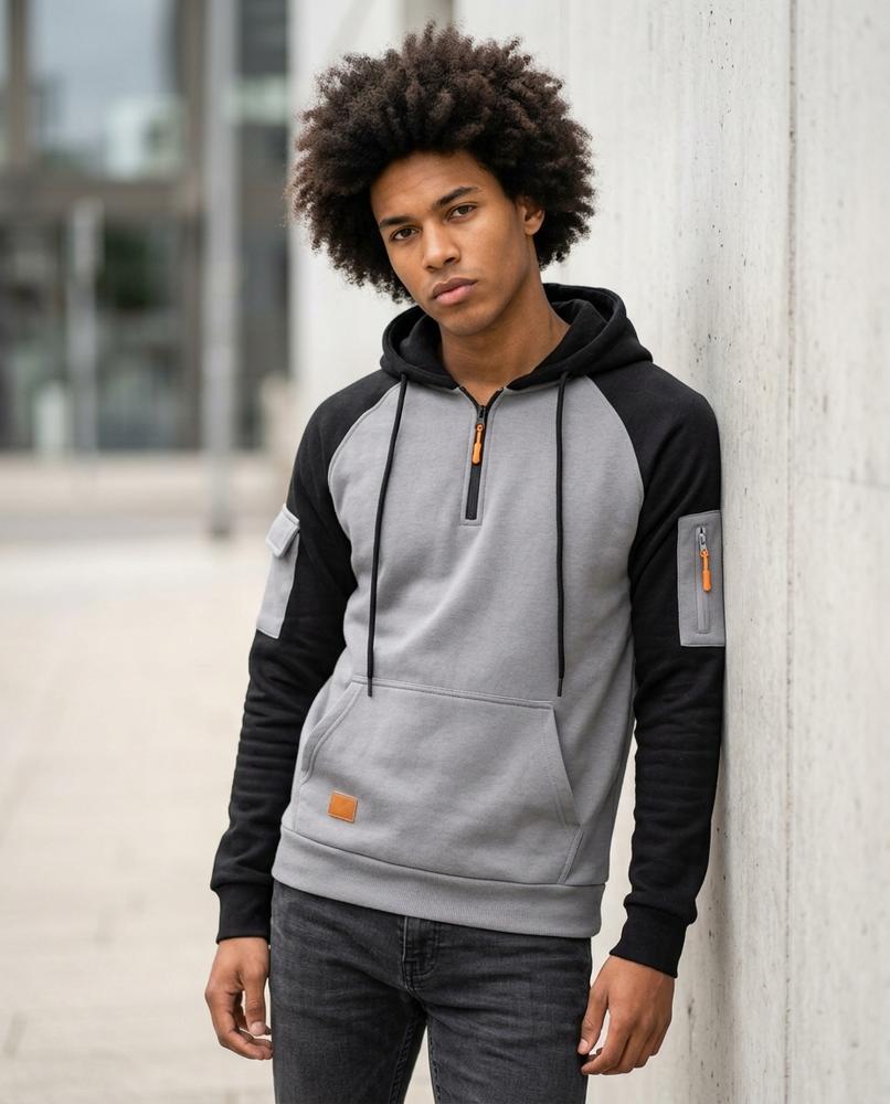 Statement Street - Mirev | Zweifarbig Funktional Hoodie Herren