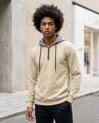 Statement Street - Ellom | Hochschließender Kontrastfarbener Hoodie Herren