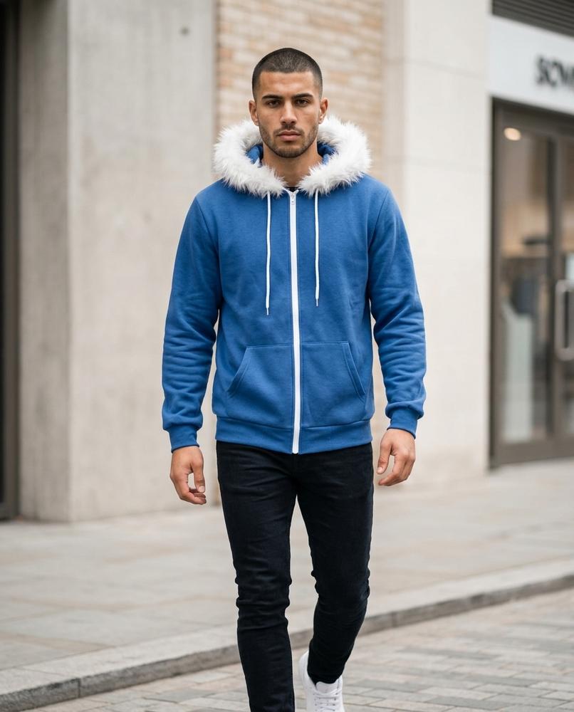 Statement Street - Lykar | Fellbesetzter Reißverschluss Hoodie Unisex