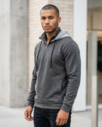 Statement Street - Ellom | Hochschließender Kontrastfarbener Hoodie Herren