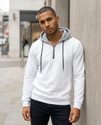 Statement Street - Ellom | Hochschließender Kontrastfarbener Hoodie Herren