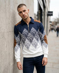 Statement Street - Libum | Gemustertes Reißverschluss Sweatshirt Herren