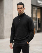 Statement Street - Yonat | Gesteppt Geknöpft Pullover Herren