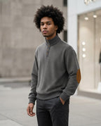 Statement Street - Yonat | Gesteppt Geknöpft Pullover Herren