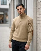 Statement Street - Yonat | Gesteppt Geknöpft Pullover Herren