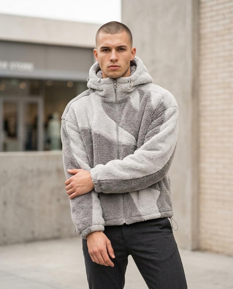 Statement Street - Yiwol | Zweifarbig Strukturiert Jacke Herren