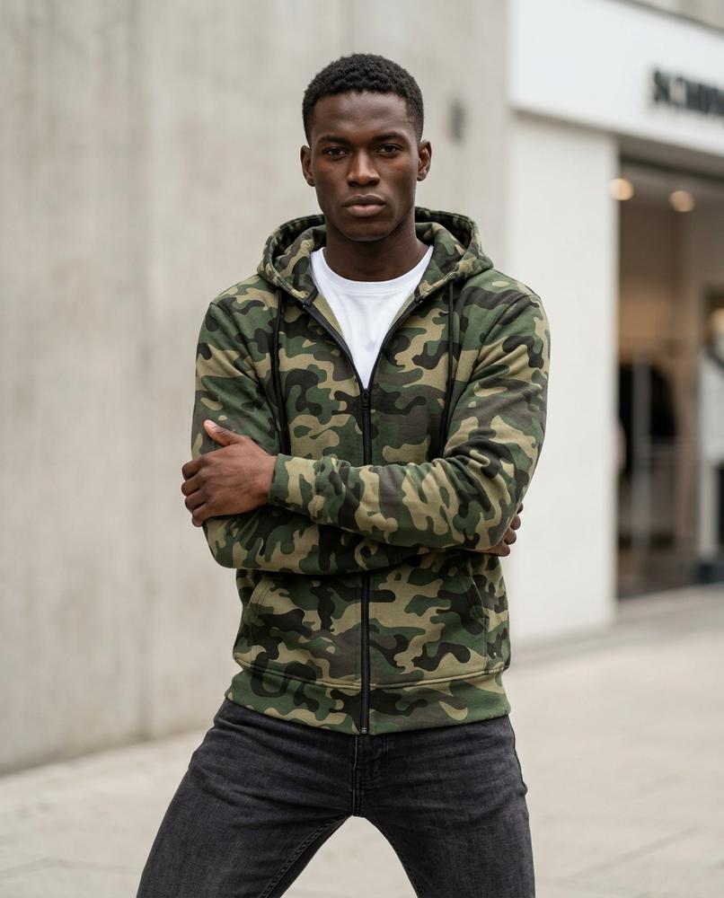 Statement Street - Lavit | Gemustert Langärmlig Hoodie Herren