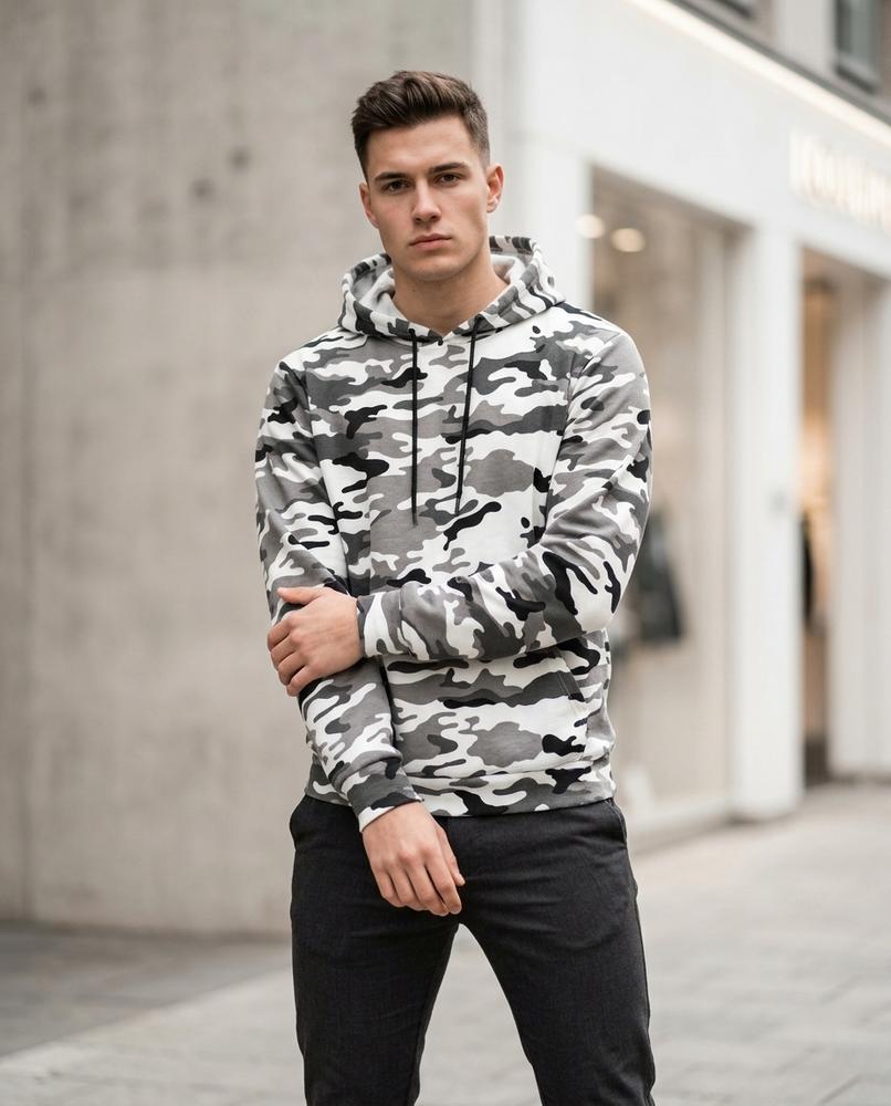 Statement Street - Yozuk | Gemusterter Langärmliger Hoodie Herren
