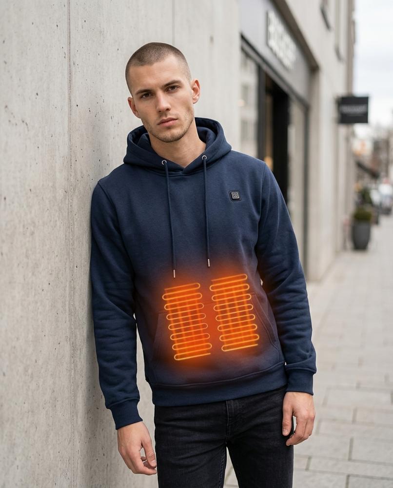Statement Street - Dezin | Beheizbarer Gefütterter Hoodie Herren