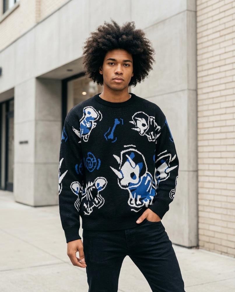 Statement Street - Mutud | Gemusterter Gestrickter Pullover Herren